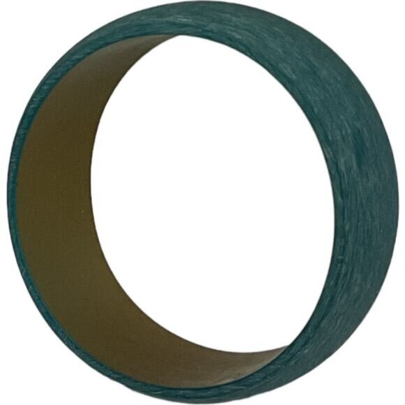 Wide Brass Turquoise Colored Statement Bangle Bracelet - Picture 4 of 4